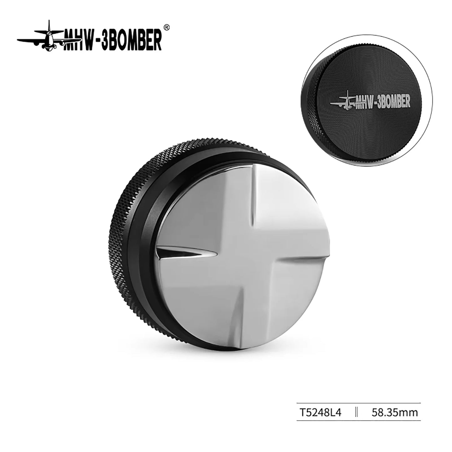 MHW-3BOMBER Coffee Tamper 51/53.35/58.35MM 2 Springs Espresso Tamper Stainless Steel Thread Base Home Barista Coffee Accessories