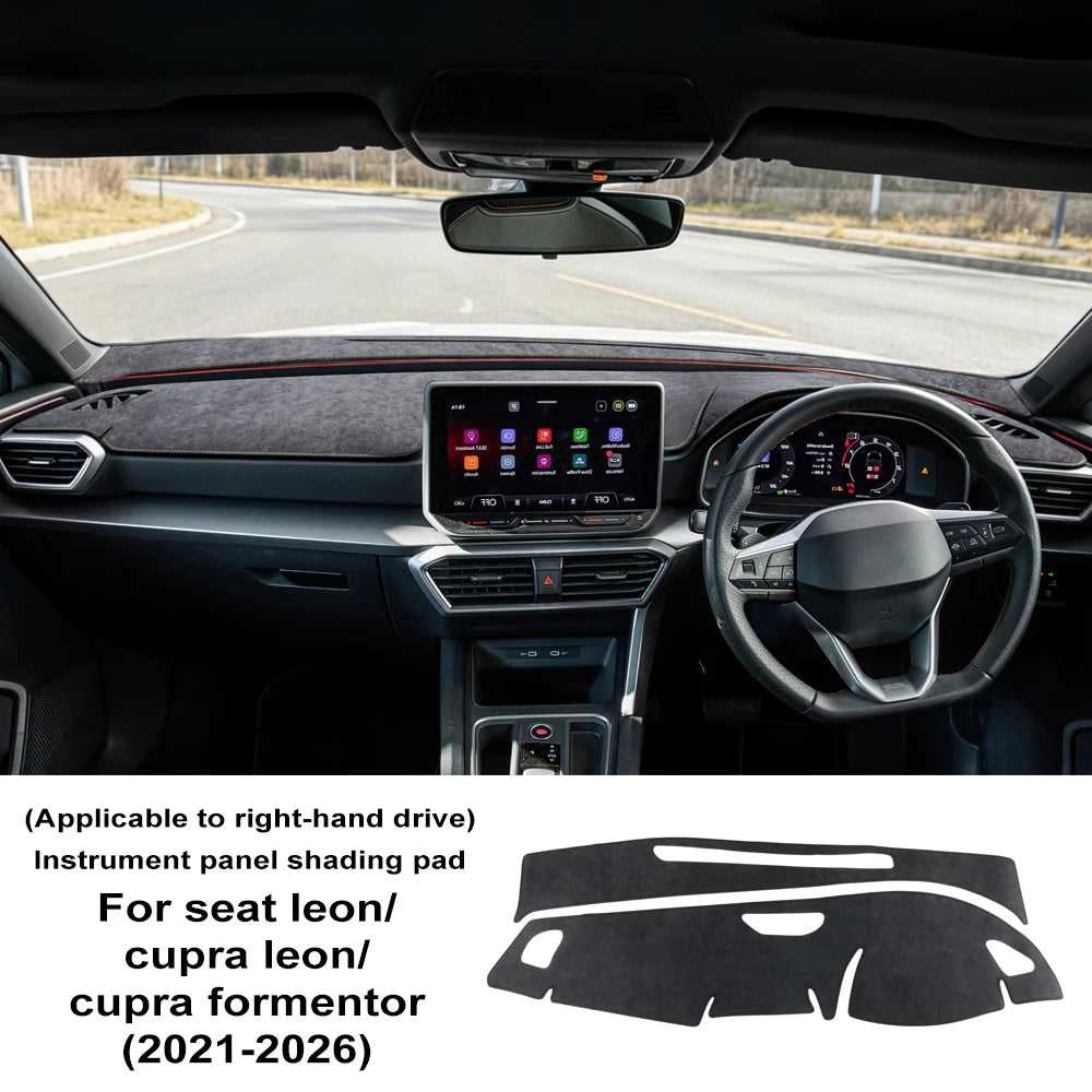 For Cupra Formentor/Cupra Leon/Seat Leon 2021 2022 2023 2024 2025 2026 Car Dashboard Cover Flannel Mat Avoid Light Pad