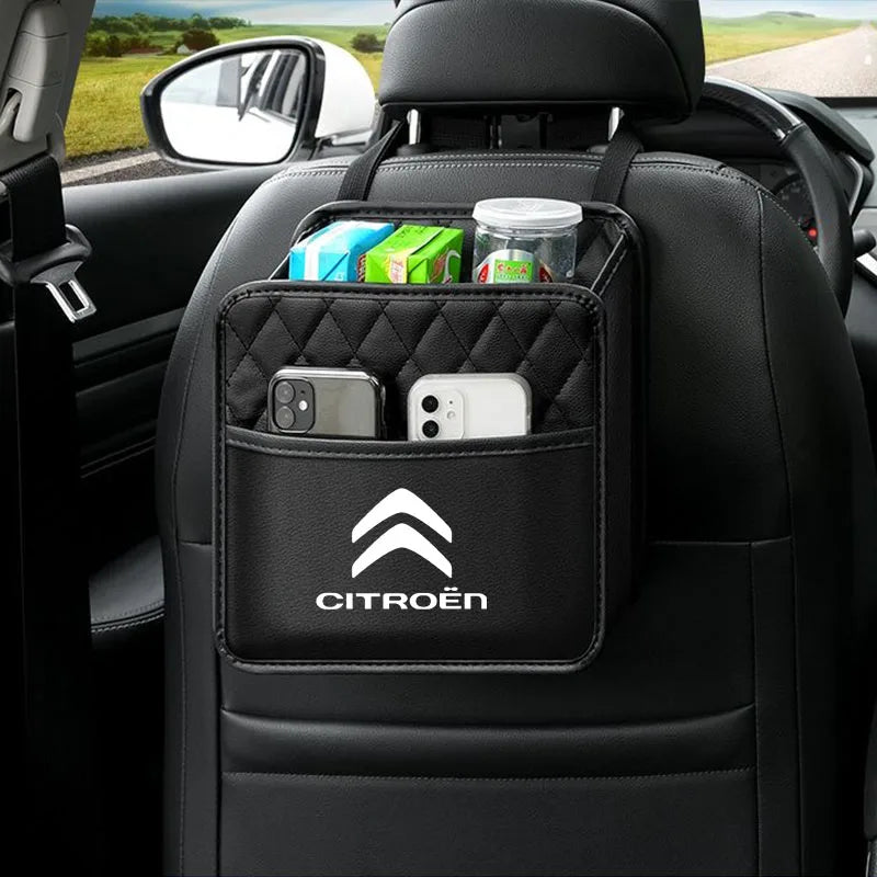 Multifunctional Car Seat Storage Bag Leather Storage Bag For Citroen C1 C2 C4 C5 C3 C4L C8 Berlingo Xsara Picasso Accessories