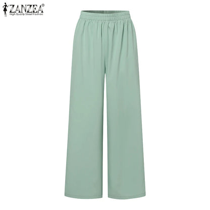 ZANZEA Classy Office Lady Blazer Suits Elegant Women Tied Waist Top and Pant 2pcs Outfit 2025 Trend Streetwear Commute Pant Sets