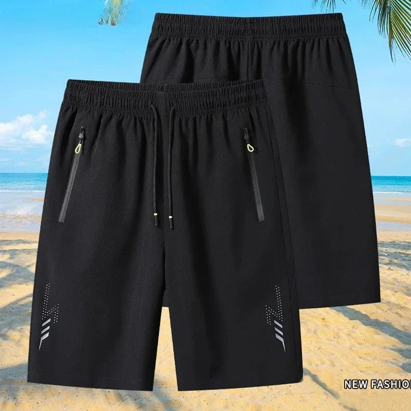 Men's 3-Pcs Sports Shorts Quick Dry Summer Fitness Gym Training Short Pants Lightweight Cool Sportswear Breathable Beach Shorts