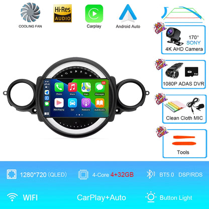 Car Radio Android 16 For BMW Mini Cooper R56 R60 R51 2006 - 2015 GPS Carplay Navigation Stereo Auto DSP BT DVD Multimedia Player