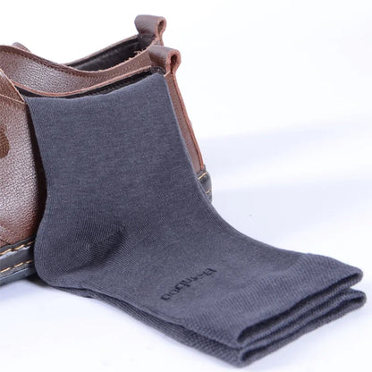 10 Pairs/Lot Men's Bamboo Crew Socks Comfortable Breathable Casual Business Socks High Quality Brand Guarantee Male Gift Set