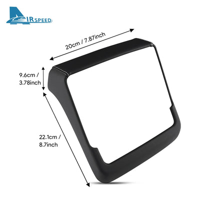 Leather Rear Screen Frame Protective ABS Cover for Tesla Model Y Juniper Launch 2025 2026 2027-Up Model 3 Highland 2024-UP Trim