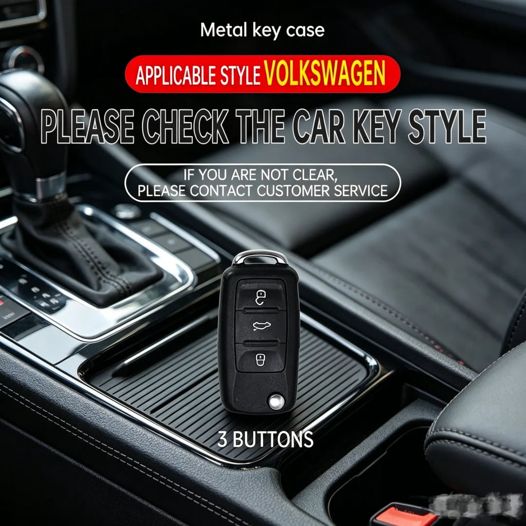 Zinc Alloy Car Key Case Car KeyChain Metal Key Shell For Volkswagen VW Polo Tiguan Golf 4 5 Jetta Beetle Scirocco Passat Shell
