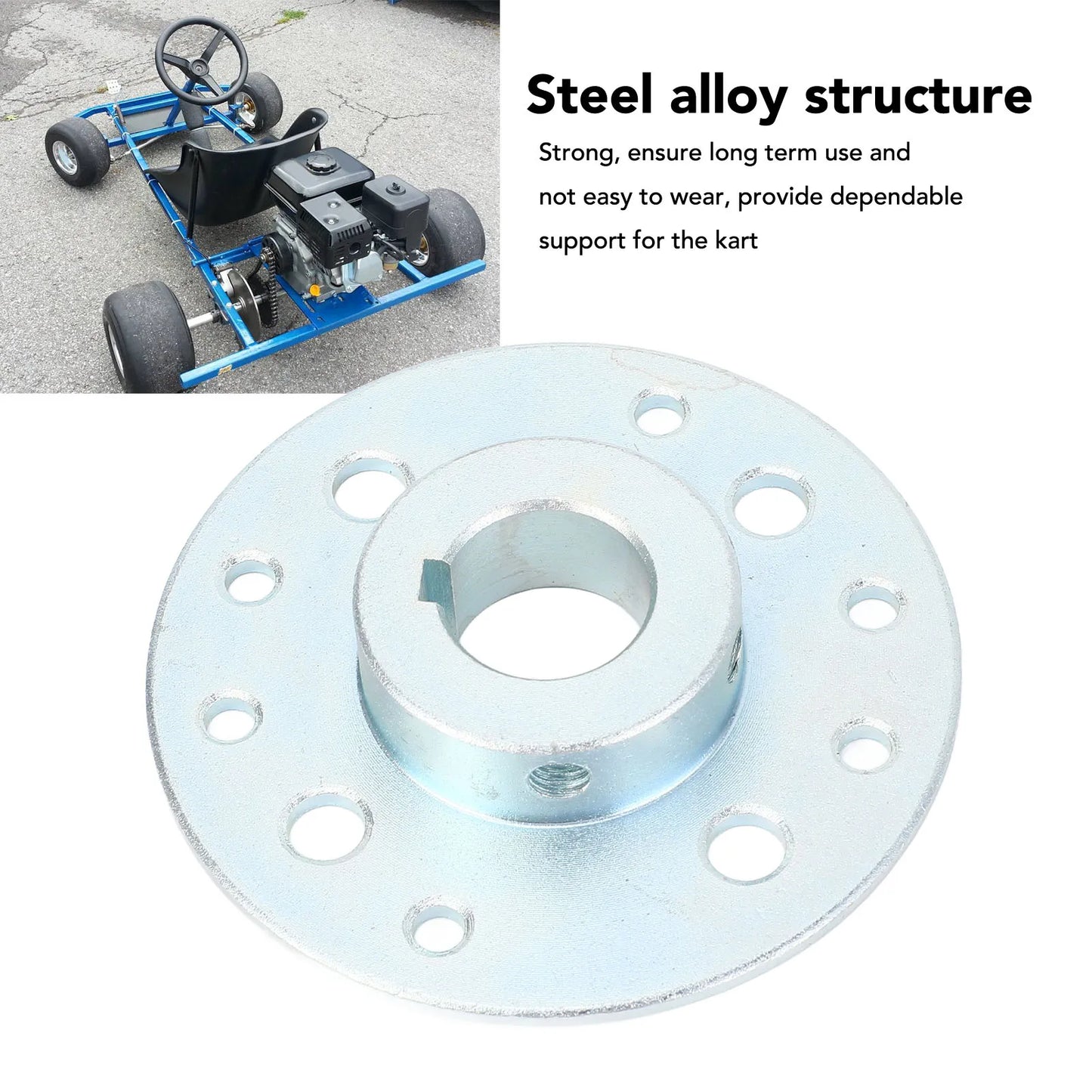 1 Inch Go Kart Bore Rear Sprocket Brake Hub Adapter with 1/4 Inch Keyway for Predator 212cc 196cc 6.5hp Go Kart Dune Buggies