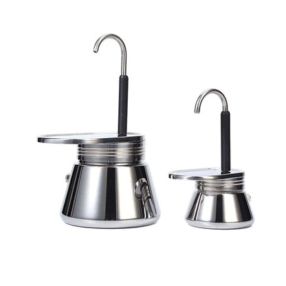 1 Cup Italian Moka Pot Espresso Maker Stainless Steel for Stovetop Home And Camping Use