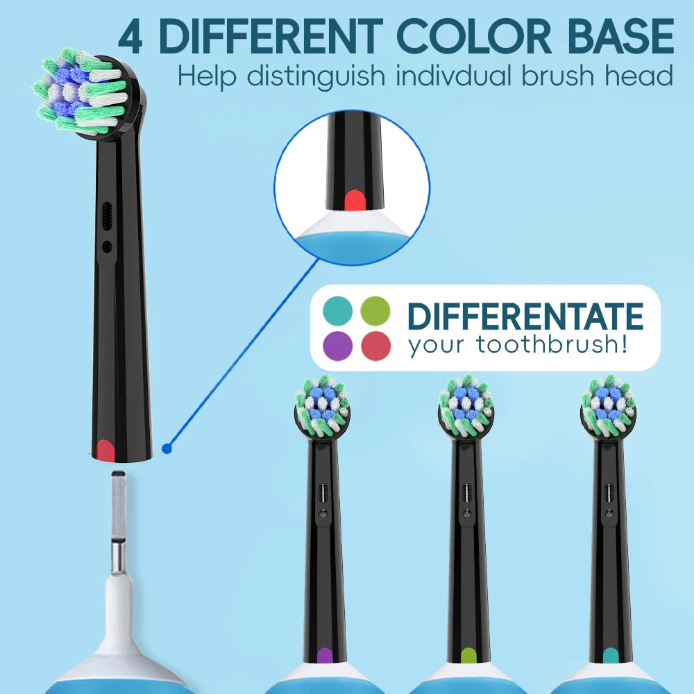Compatible with Oral B Electric Toothbrush Cross Action Replacement Brush Heads Refills, Toothbrush Head for OralB 1000 100 1500