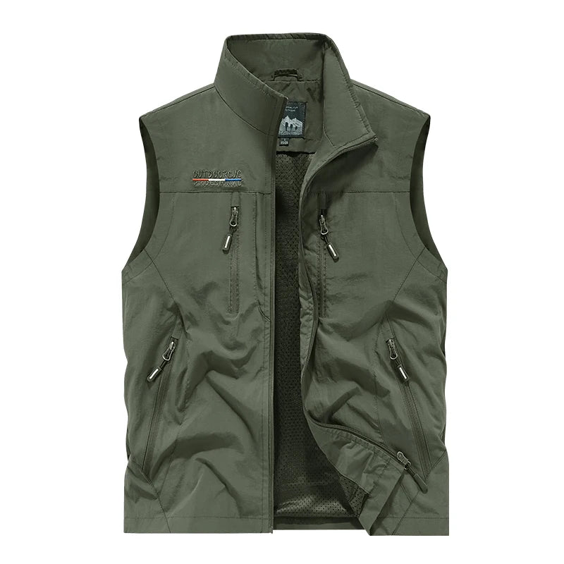Men's Outdoor Sports Leisure Windproof Cold Proof Warm Vest for Autumn and Winter Comfortable Plush Warm and Fashionable Vest
