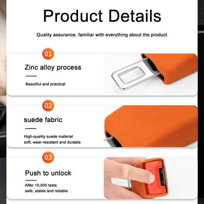 1Pcs Car Seat Belt Clip Extender Safety Seatbelt Lock Buckle Plug Thick Insert Socket Extender Safety  For Tesla Porsche