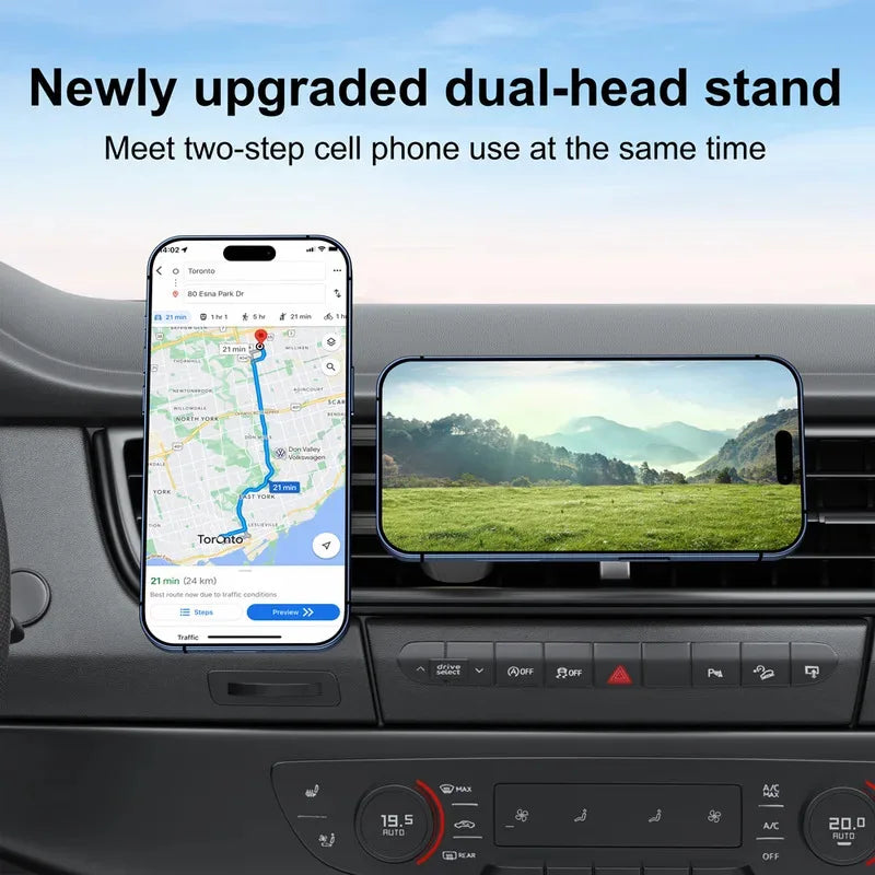 Universal Car Air Vent Magnet Phone Holder Magnetic 2 Phone Mounts Vehicel Car Smart Phone Holders Stands Bracket for Magsafe
