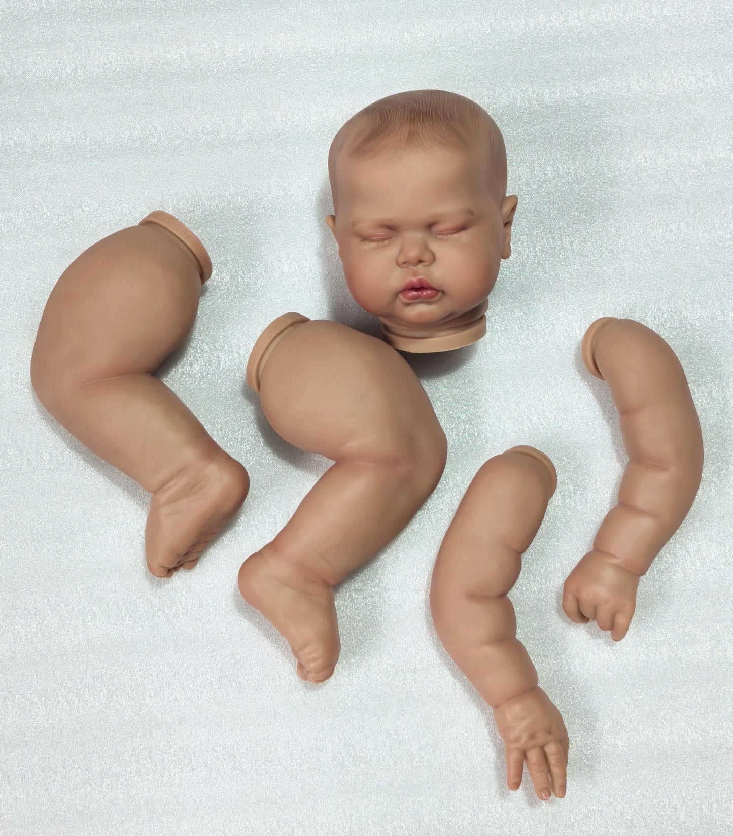 NPK 24inch Pickle Paint Doll Dark Skin Kit Already Painted Doll Parts Lifelike Reborn Baby DIY Toys