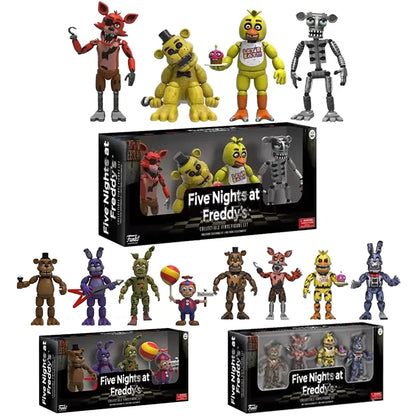Funko FNAF 4pcs/set Freddy Bonnie Chica Foxy Nightmare Balloon Boy Action Figure Collection Model Vinyl Figurine Doll Toys