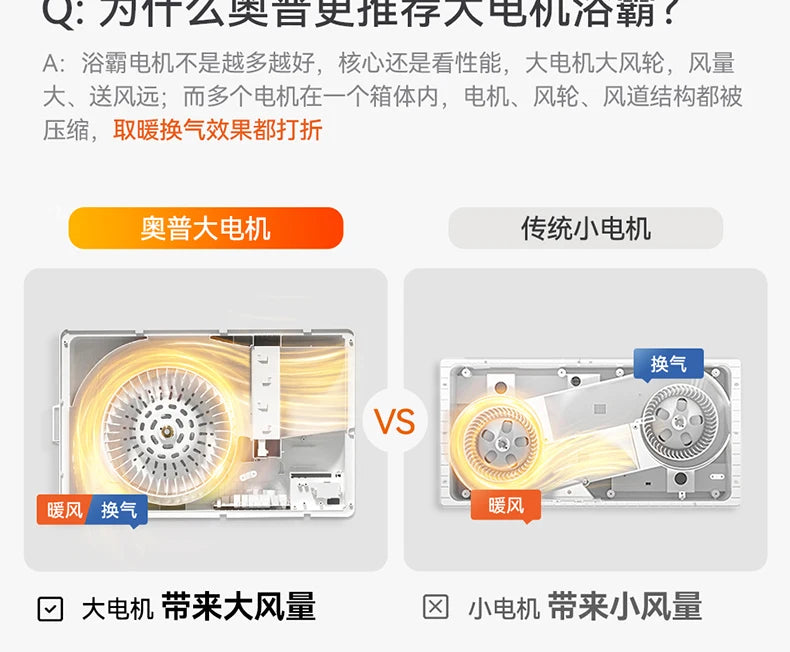 Aopu AI constant temperature warm Yuba lighting exhaust fan integrated bathroom integrated ceiling air heating E05Y