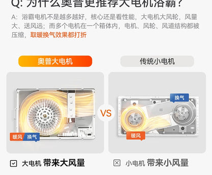 Aopu AI constant temperature warm Yuba lighting exhaust fan integrated bathroom integrated ceiling air heating E05Y