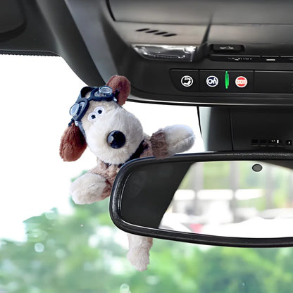 Cute Puppy Rearview Mirror Ornament, Lying Doll, Car Decoration, Central Control Screen Car Doll, Interior Accessories for Women