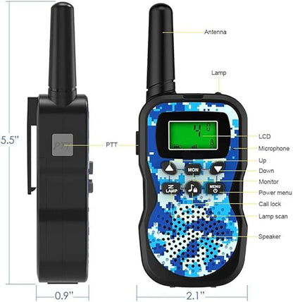 Kids Walkie Talkies with Flashlight and LCD Screen,3 Miles Range Walkie Talkies for Kids Outside Adventures Camping Hiking