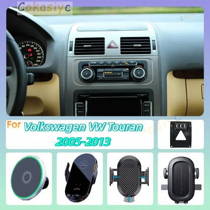 For Volkswagen VW Touran 2005 2006-2013 Car Phone Holder Wireless Charging Magnetic Phone Holder Car Magsafe Support Accessories