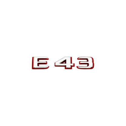 2024 New style Two tone Letters Numbers Emblem E43 E53 E63s for Car Fender Trunk Rear W212 W213 W214 Sticker
