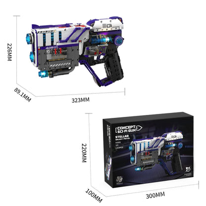 Simulated mechanical pistol creative toys ornament MOC building blocks toys educational model assembly toys birthday gift