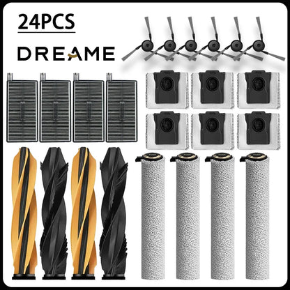 Dreame Aqua 10 roller/Aqua 10 Pro roller/Aqua 10 Ultra roller accessories:main brush,side brush,filter,dust collection bag