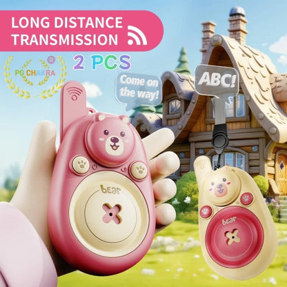 Remote Intercom 2pcs Walkie Talkies Radio Transmitter For Kids Remote Wireless Transmitter Page Cartoon Toys