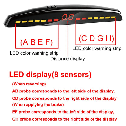22mm Smart Parking Sensor 12V Universal Car Safety Assistant Visual Audible Alert Easy Install for Safe Driving