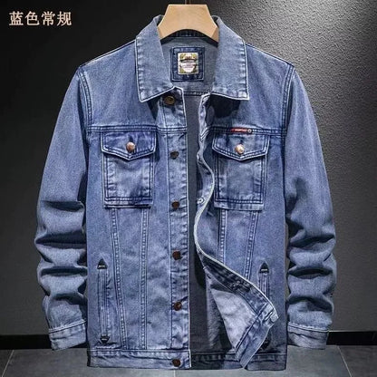 Men's Fashionable Thickened Fleece Lined Slim Fit Denim Jacket Autumn Winter Warm Stylish Workwear Top Quality Chinese Produc...