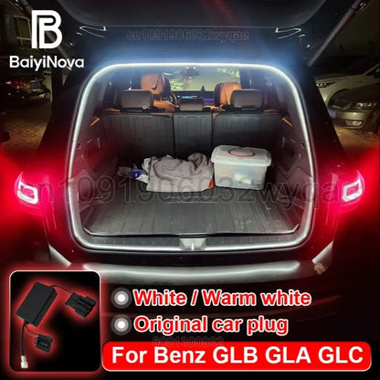 Car LED Atmosphere Light For Mercedes-Benz GLB Trunk Light Customized Tail Box Brightening Light Auto Interior Accessories
