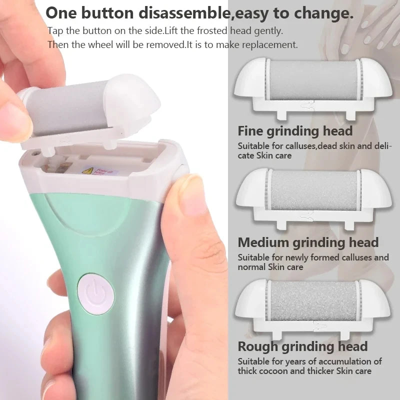 Rechargeable Electric Foot Grinder - USB Powered Callus Remover with Adjustable Speeds, for Men & Women's Pedicure and Self-Care