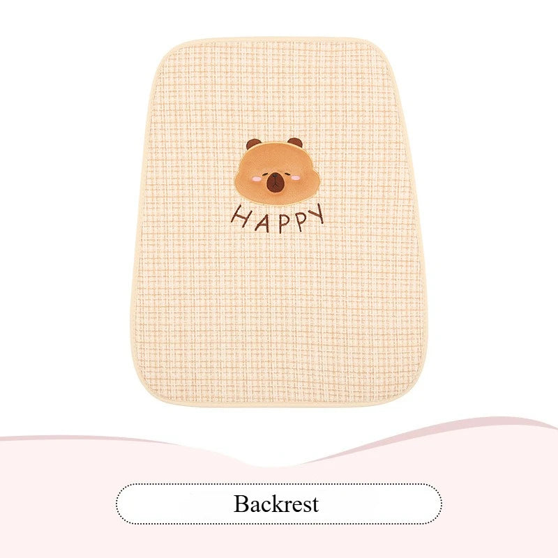 Bear Plush Seat Cushion Cover Universal Skin-Friendly Cute Soft Car Pillow Case Autumn Winter Decorative Seat Accessories