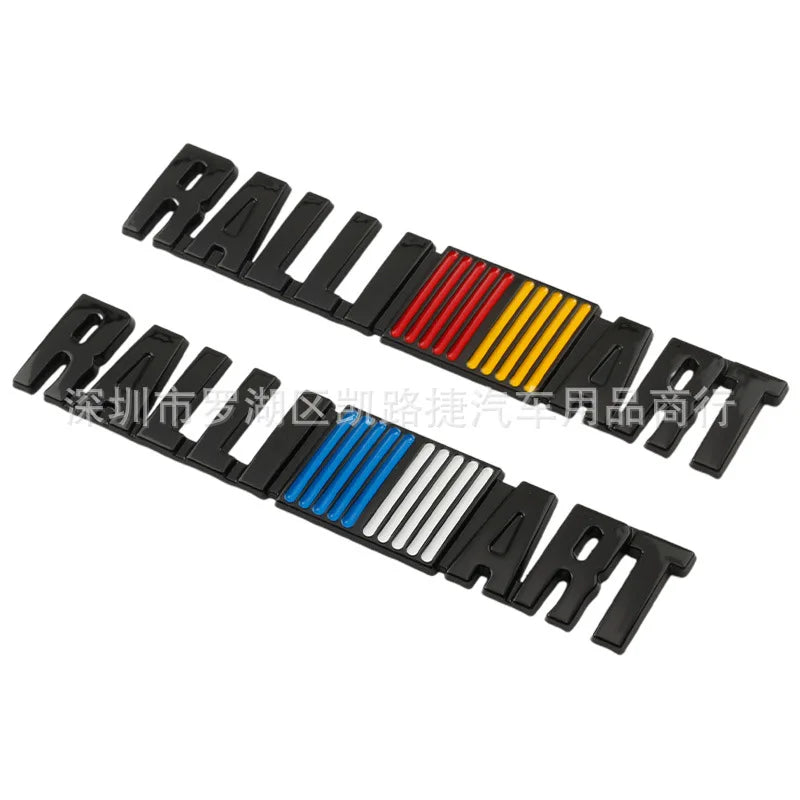 Car Metal Logo Emblem Badge Body Stickers For Mitsubishi RALLIART pajero l200 evo lancer х outlander asx xforce Grandis Eclipse