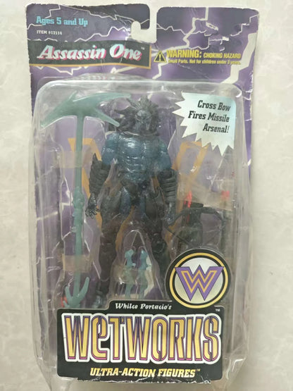 1996 Wetworks Assassin Vintage Image Comics Action Figure, Rare Collectible Toy, Box Slightly Crushed All Accessories Complete