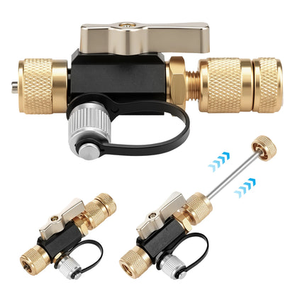 1/4 Inch HVAC Valve Core Removal Tool For R410A R22 R32 Ball Valve Core Remover No Loss Refrigerant Air Conditioner Repair Tool