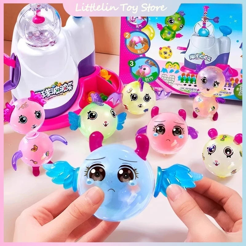 Magic Bobo Sticky Fun Balloon Inflator Creative Handmade Diy Parent-Child Interaction Anti-Stress Educational Toys Decor Gift