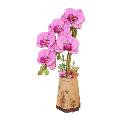 ROKR 3D Wooden Puzzle Flowers Bouquet Wooden Bloom Craft Model Kits Eternal Flowers Romantic Gift for Birthday Mother's Day