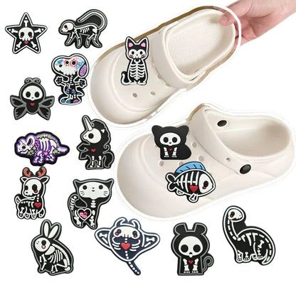 25-100PCS X-ray Animals Shoe Charms For Sandals,Shoe Decoration Accessories Shoe Pins Great Gift For Men Wom