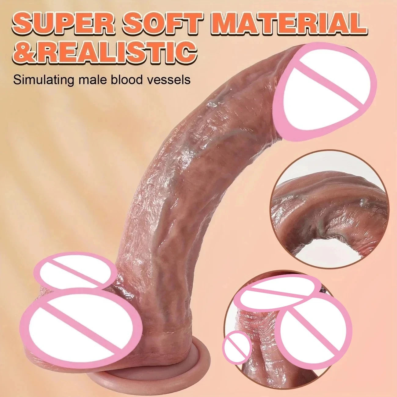 Super Realistic Dildo Waterproof Silicone Penis Adult Sex Toys Anal Vagina Masturbator Dildo with Suction Cup Cock Gode Massager