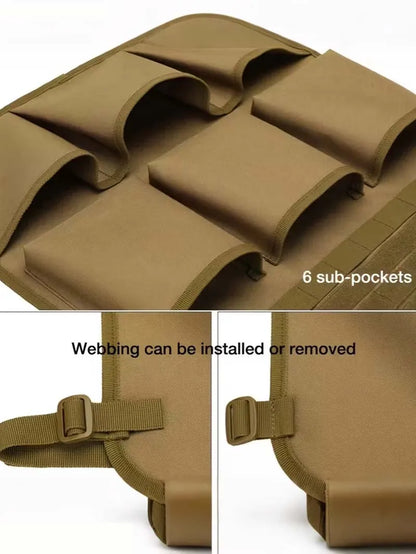 Car seat back storage bag, camping accessories wash bag with adjustable shoulder strap, outdoor camping cosmetic bag