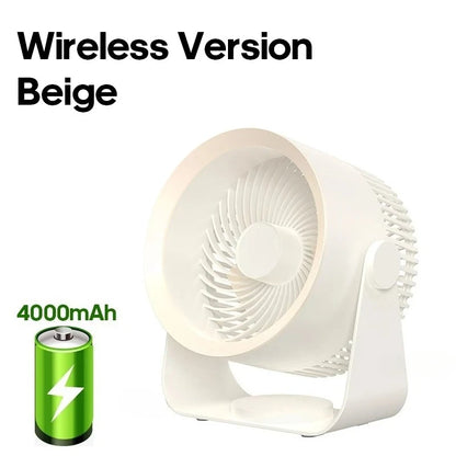Desktop Table Fan USB Rechargeable Wall Mounted Silent High Speed Turbo Air Circulator Fan for Home Office