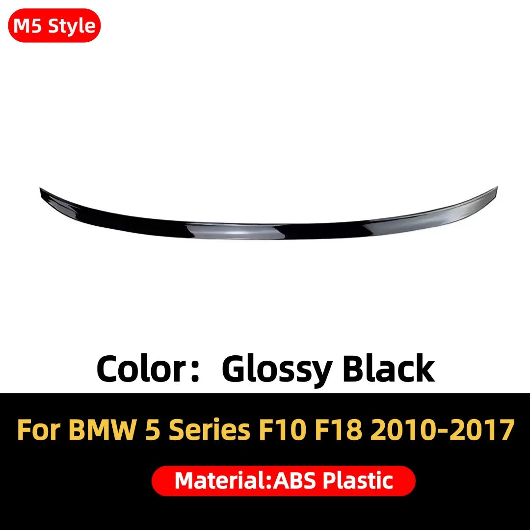 Rear Racing Roof Spoiler Wing Car Accessories Glossy Black Trunk Lip M5 M4 MP Style For BMW 5 Series F10 F18 2010-2017 520i 528i