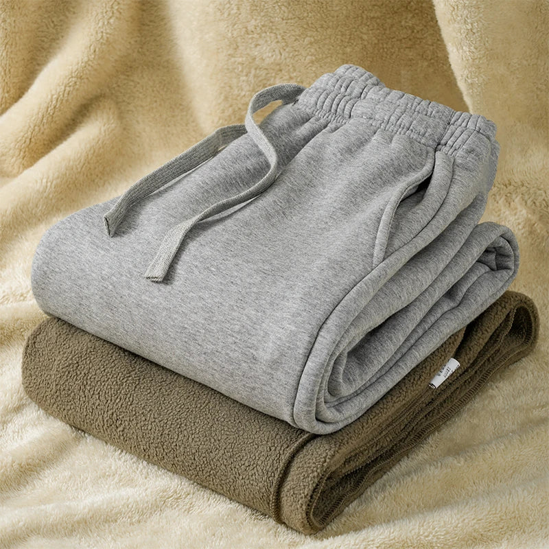 DUKEEN 500G Heavyweight Men's Fleece Jogger Sweatpants Autumn and Winter Basic Soild Color Thick Sport Long Pants Men's Clothing