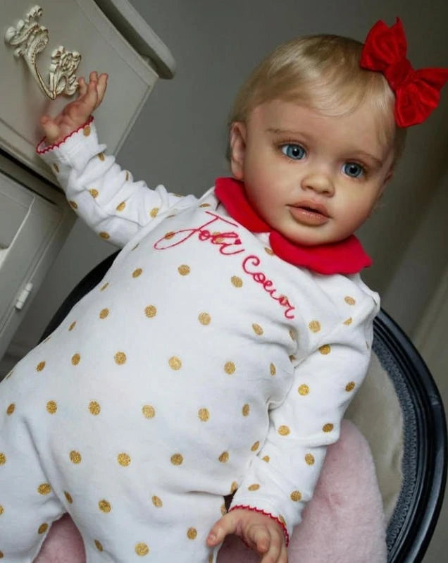 26'' Huge Size Reborn Pippa Unassembled Doll Parts 3D Pained Skin with Rooted Hair Cloth Body and Eyes DIY Doll Kit