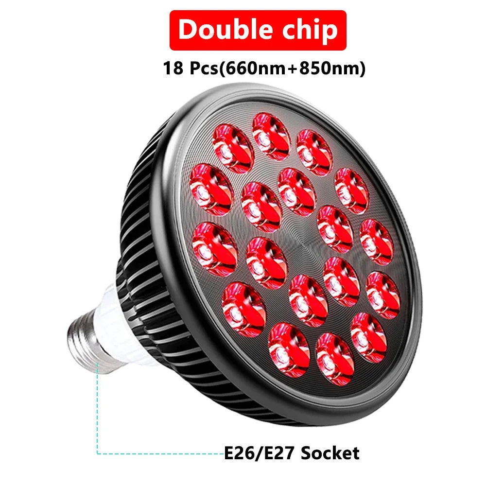 Red Near Infrared Light Therapy Bulb for Body Face Veterinary for Pets Dogs Cats Use 660nmm and 850nm
