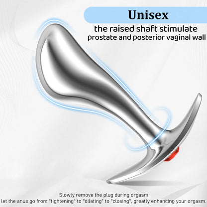 Metal Anal Plug P Spot Stimulator Prostate Massager Wear Outdoors Butt Plug Wearable Sex Toys for Men and Women Adult Sex Toys