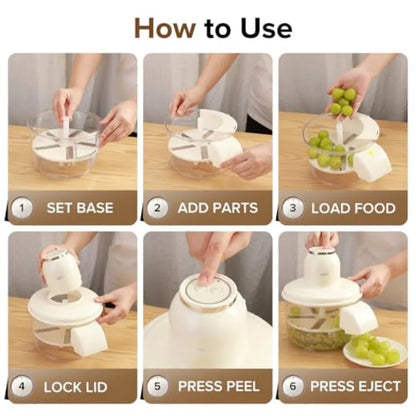 Electric Grape Peeling Machine Automatic Fruit and Garlic Peeler for Grape Tomato Cherry 50W Motor with Stainless Steel Blades