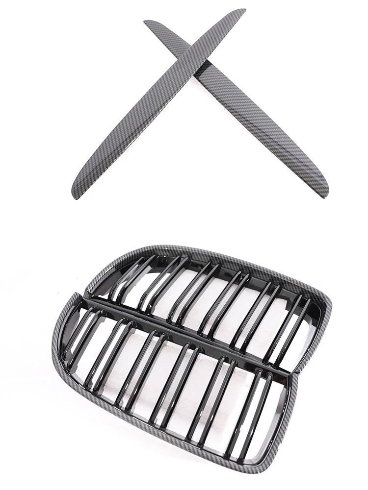 Carbon Fiber Chrome M Color Chrome Gloss Matte Black Grille Kidney Grill For BMW 3 Series E90 E91 Pre-Facelift 2005-2008 320 330