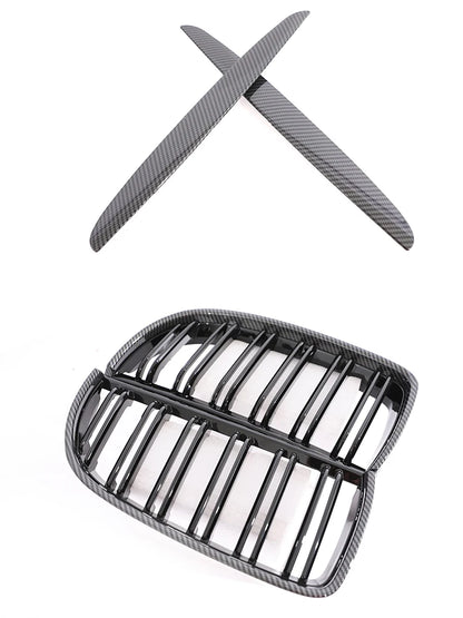 Carbon Fiber Chrome M Color Chrome Gloss Matte Black Grille Kidney Grill For BMW 3 Series E90 E91 Pre-Facelift 2005-2008 320 330