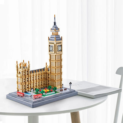6473pcs London Big Ben Building Blocks Set World's Famous Architecture Model Micro Bricks High Difficulty Adult Assembled Toys
