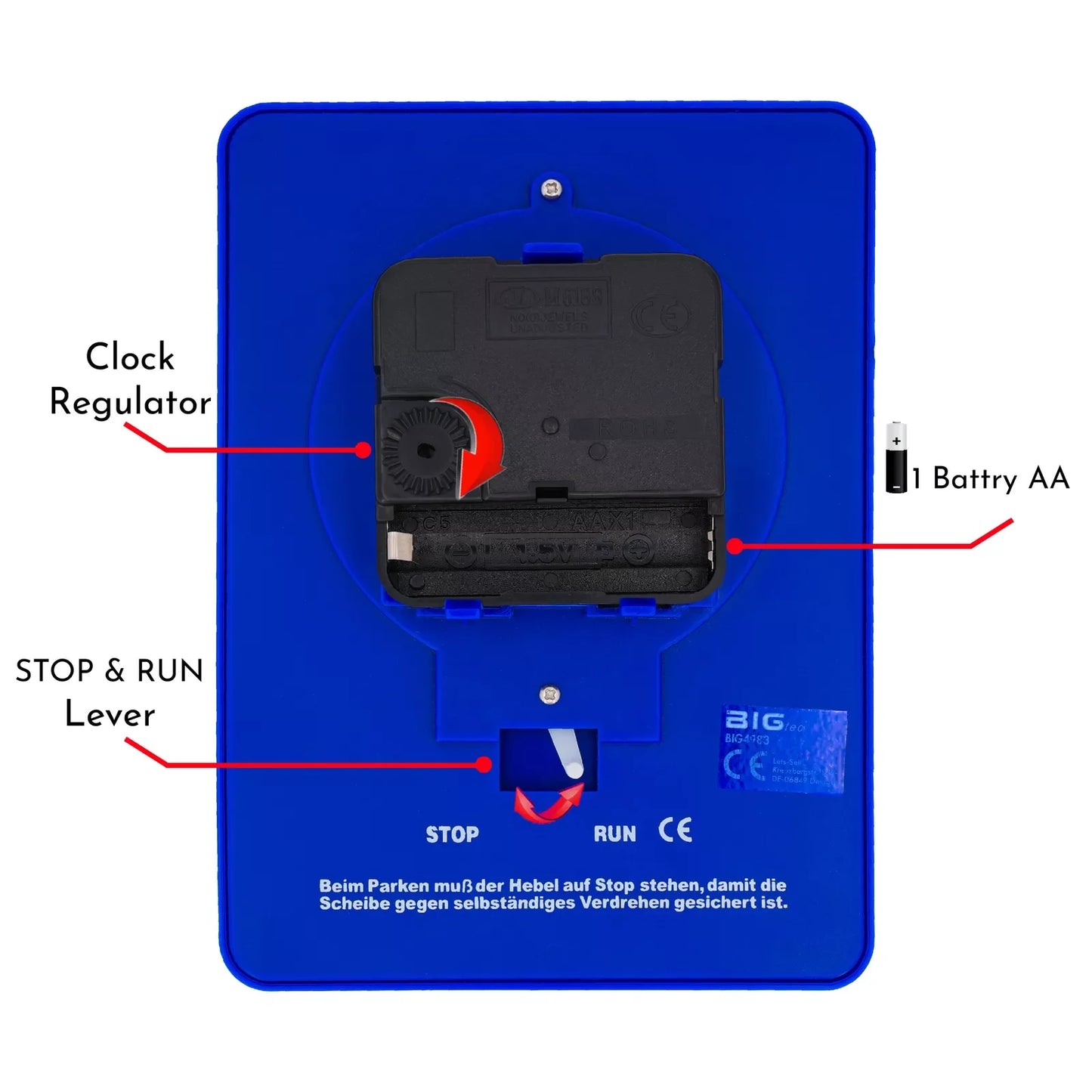 Car Parking Disc Timer Plastic Disc Parking Time Tool Portable Parking Lot Clock Arrival Time Display Timer Clock NO BATTERY